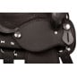 Black Silver Kids Synthetic Show Horse Saddle Tack 12 13