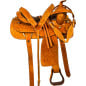 Chestnut Tooled Western Reining Horse Saddle Tack 16