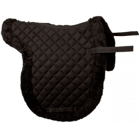 Black All Purpose Fleece Shaped English Horse Saddle Pad