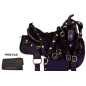 Black Round Skirt Synthetic Western Horse Saddle Tack 15 18