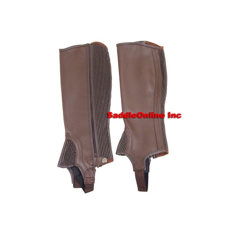 NEW BROWN HORSE RIDING HALF CHAPS ADULT