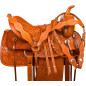 Tooled Brown Western Pleasure Trail Horse Saddle Tack 16 18
