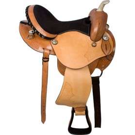 9557G Natural Round Skirt Gaited Western Horse Saddle Tack 14 16