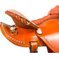 Studded Round Barrel Racing Western Horse Saddle 15 16