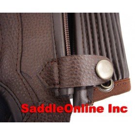 NEW BROWN HORSE RIDING HALF CHAPS ADULT