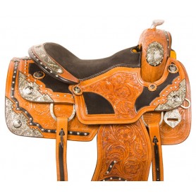 10099 Silver Western Pleasure Show Parade Horse Saddle Tack 16