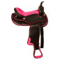 Pink Crystal Dura Leather Western Horse Saddle Tack 16
