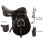 Black All Purpose English Saddle Bridle Package 16 18