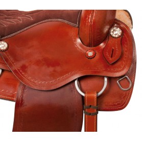 10128 Tooled Leather Western Pleasure Trail Saddle Tack 15 18