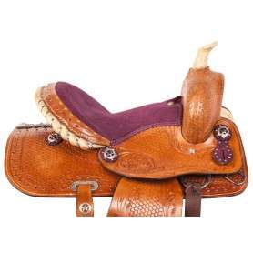 10421 Purple Toddler Youth Kids Pony Western Saddle Tack 10 13