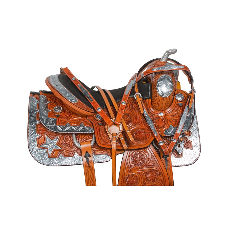 Silver Star Premium Western Horse Show Saddle Tack 16