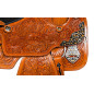 Custom Floral Silver Premium Western Show Horse Saddle 16