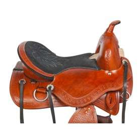 10157 Treeless Western Pleasure Leather Horse Saddle Tack 15 16