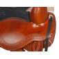 Treeless Western Pleasure Leather Horse Saddle Tack 15 18