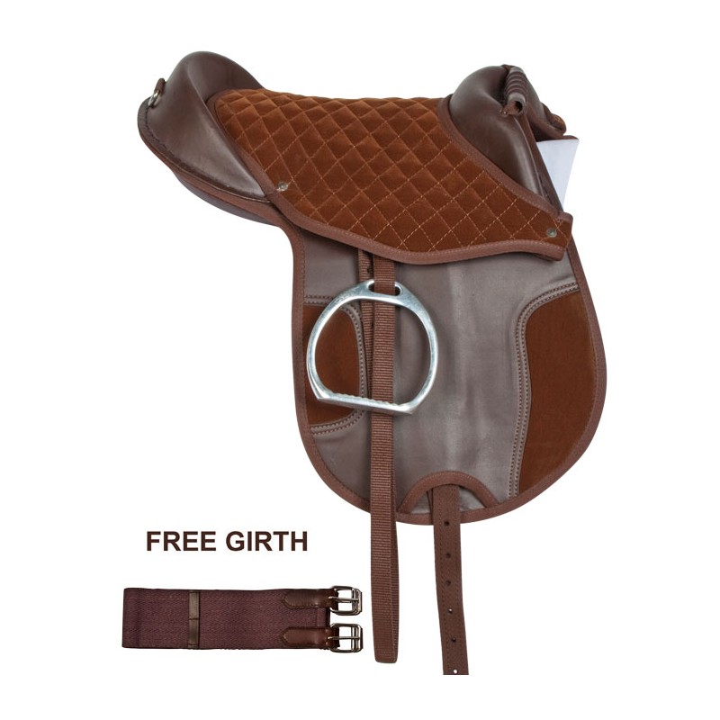 Brown Synthetic Leadline Pony Youth Kids Horse Saddle 12