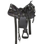Western Black Synthetic Arabian Trail Saddle Tack 15