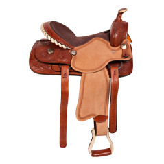 10183 Rough Out Leather Barrel Trail Western Horse Saddle Tack 15