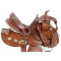 Tooled Studded Barrel Arabian Western Horse Saddle 16
