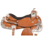 Chestnut Silver Western Pleasure Show Horse Saddle 16