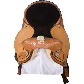 9557M Natural Round Skirt Mule Western Saddle Tack 14 15 16