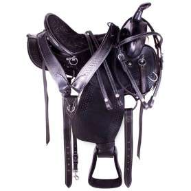9998A Arabian Black Western Pleasure Trail Saddle Tack 15 18
