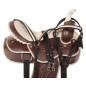 Brown Cream Synthetic Western Horse Trail Saddle 14 16
