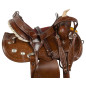 Western Leather Barrel Racing Bling Horse Saddle Tack 16