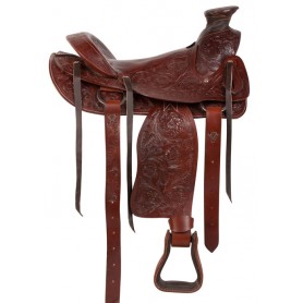 10513 Dark Oil A Fork Ranch Roping Western Horse Saddle 16