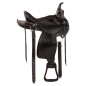 Black Arabian Round Skirt Western Trail Horse Saddle 16