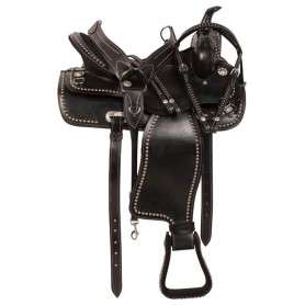 10514G Black Studded Parade Western Gaited Horse Saddle 15 18