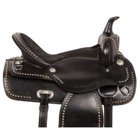 10514G Black Studded Parade Western Gaited Horse Saddle 15 18