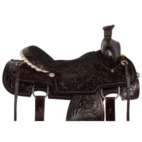 10535 Dark Brown Western Roper Ranch Horse Saddle Tack 15 18
