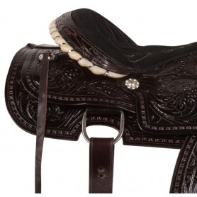10535 Dark Brown Western Roper Ranch Horse Saddle Tack 15 18