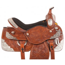 10714 Chestnut Silver Western Show Horse Saddle Tack 16 18