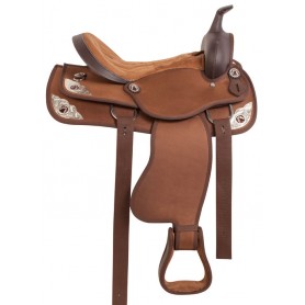 10720 Pistol Silver Brown Western Trail Horse Saddle Tack 14 18