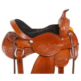 10722 Chestnut Comfy Pleasure Trail Western Horse Saddle 15 18