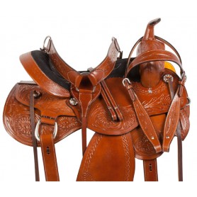10722M Chestnut Comfy Pleasure Trail Western Mule Saddle 15 18