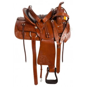 10721 Tan Western Gaited Trail Ranch Horse Saddle Tack 16 18