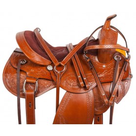 10724G Gaited Leather Pleasure Trail Western Horse Saddle 15 18