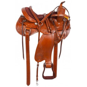 10724G Gaited Leather Pleasure Trail Western Horse Saddle 15 18