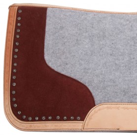 10750 Gray Brown Felt Therapeutic Trail Show Western Saddle Pad