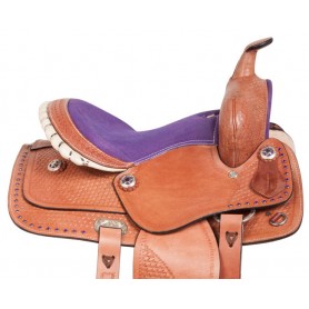 10780 Purple Show Kid Seat Youth Western Pony Saddle Tack 10 13