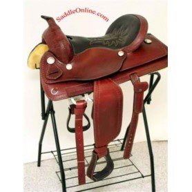 16 17 NEW ALL LEATHER HORSE SADDLE WITH TACK