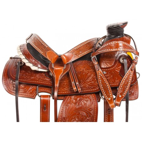 Pro Series Ranch Roping Western Horse Saddle Tack 15 18