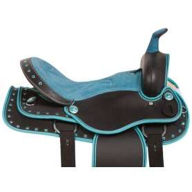 10799 Blue Crystal Western Pleasure Trail Show Horse Saddle 14 18