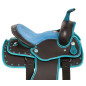 Blue Teal Western Pony Kids Synthetic Saddle Tack 10 12