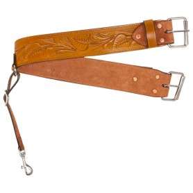 10819 New Tooled Western Leather Rear Flank Saddle Back Cinch