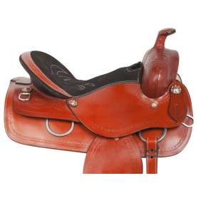10823 Medium Oil Extra Wide Western Pleasure Trail Horse Saddle 15 18