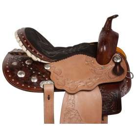 10835M New Hand Carved Mule Western Trail Horse Saddle 14 16