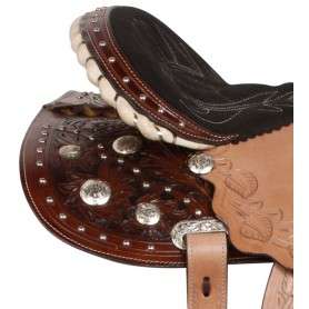 10835M New Hand Carved Mule Western Trail Horse Saddle 14 16